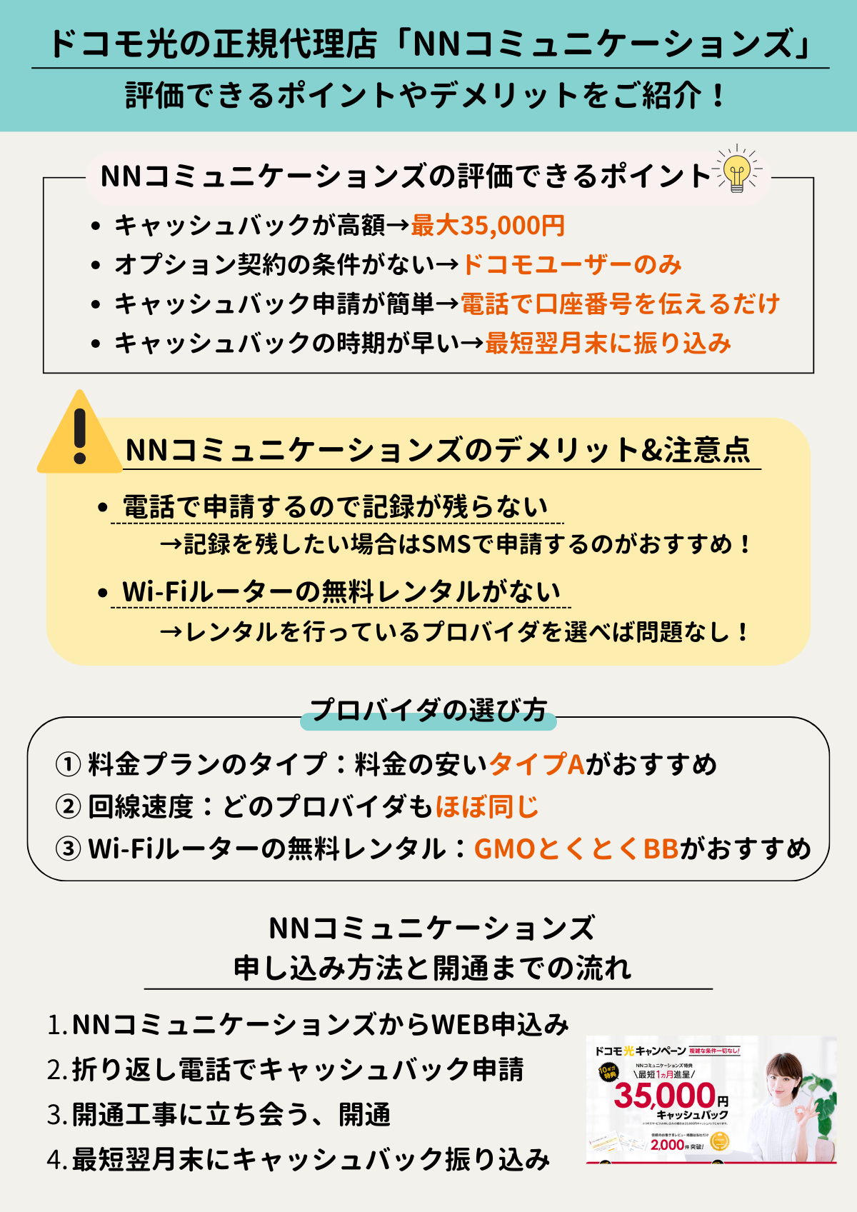 ドコモ光のNNコミュニケーションズの評判とデメリットや良い口コミ